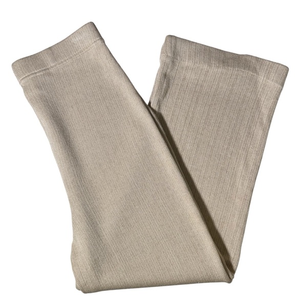 St John Collection Knit Wide Leg Pants 6 Beige Soft Luxury Lounge Old Money - Picture 3 of 9